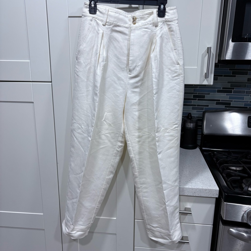 Madewell White Wide-Leg Pants